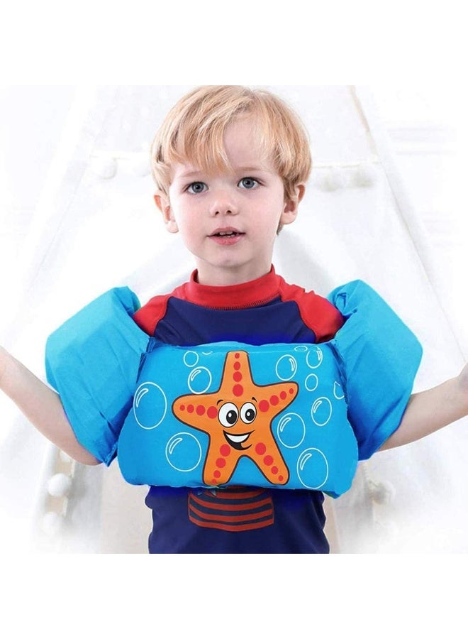 TAPIT Toddler Swim Vest Kids Water Wings Arm Floaties for 30-55 Pounds Infant Safety Swim Aid Jumper Inflatable Swim Arm Bands Float Sleeves Swimming Armbands for Sea/Pool/Beach/Training (Starfish) - Image 4